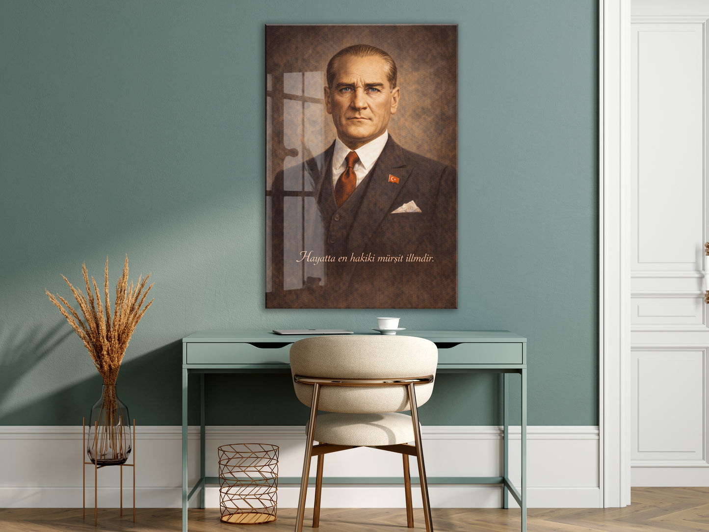 Mustafa Kemal Atatürk Cam Tablo - PeonyAta013