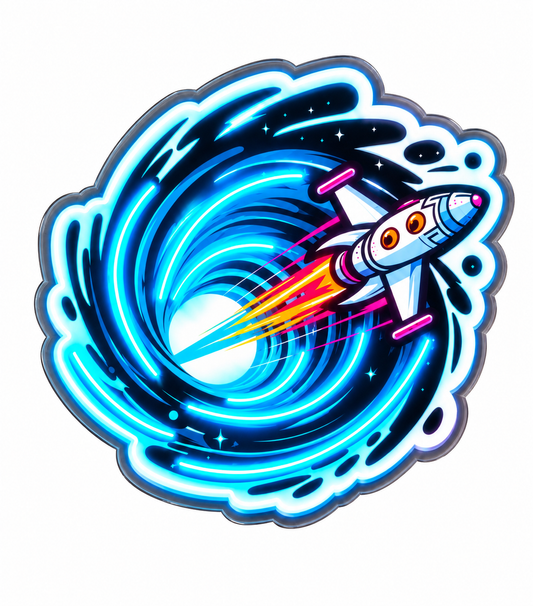 Roket Temalı Neon Duvar Dekoru | Uzay ve Astronot Konseptli LED Tablo | Pleksi UV Baskı Işıklı Duvar Sanatı